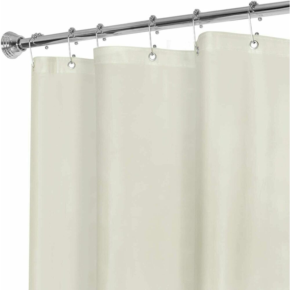 Maytex 10-Gauge Beige Super Heavy Weight Shower Curtain Liner PVC Bathroom